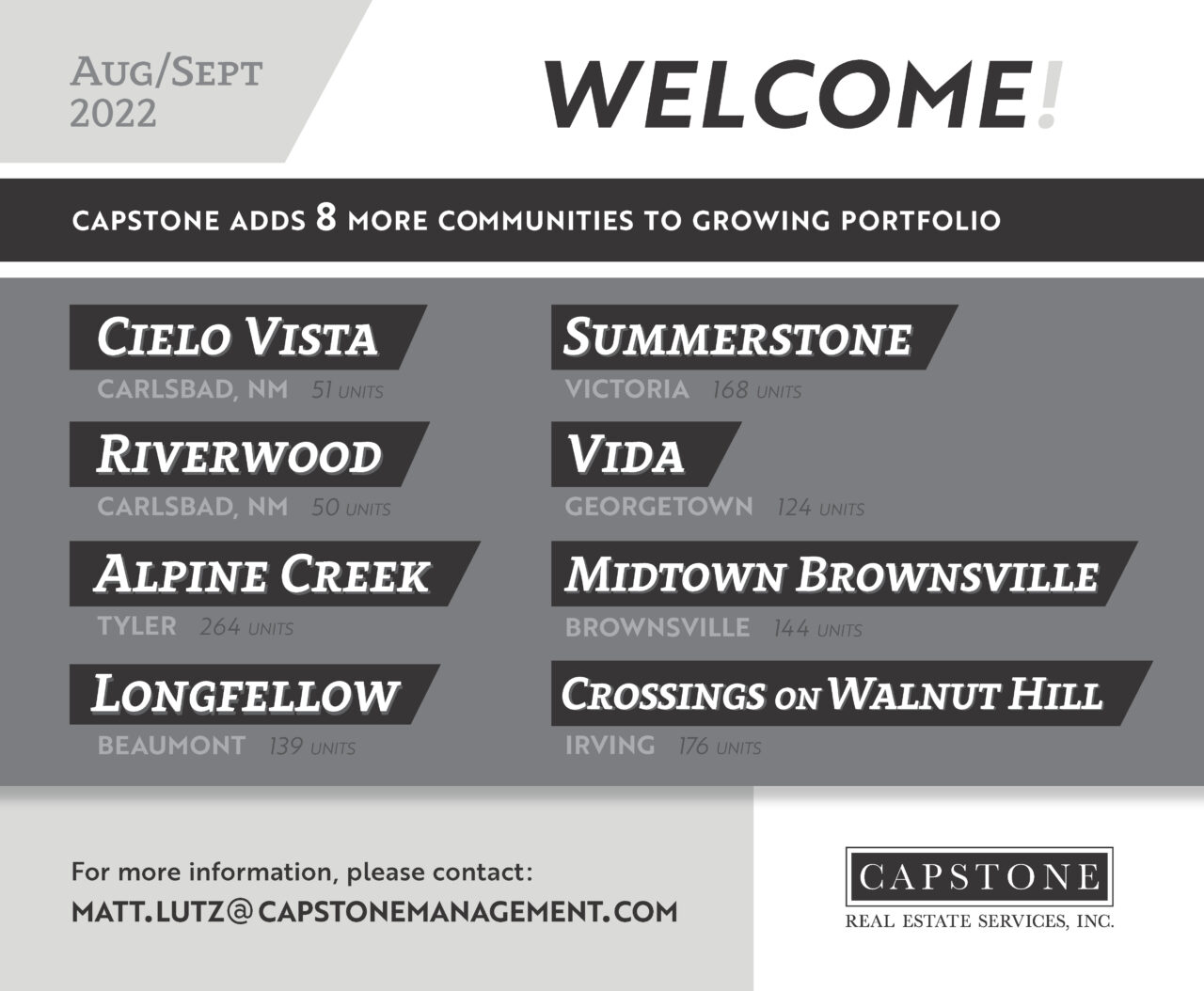 NEWS Capstone Real Estate Services
