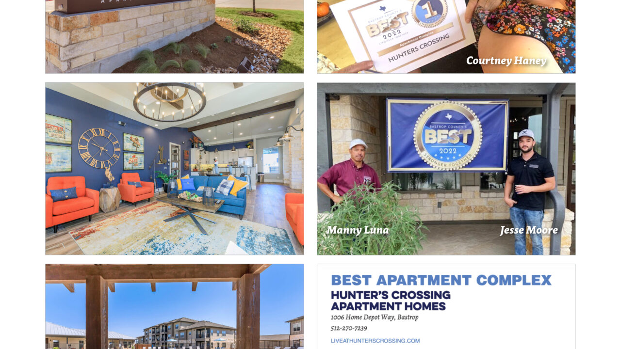 Hunters Crossing wins Best Apartment Complex! Capstone Real Estate